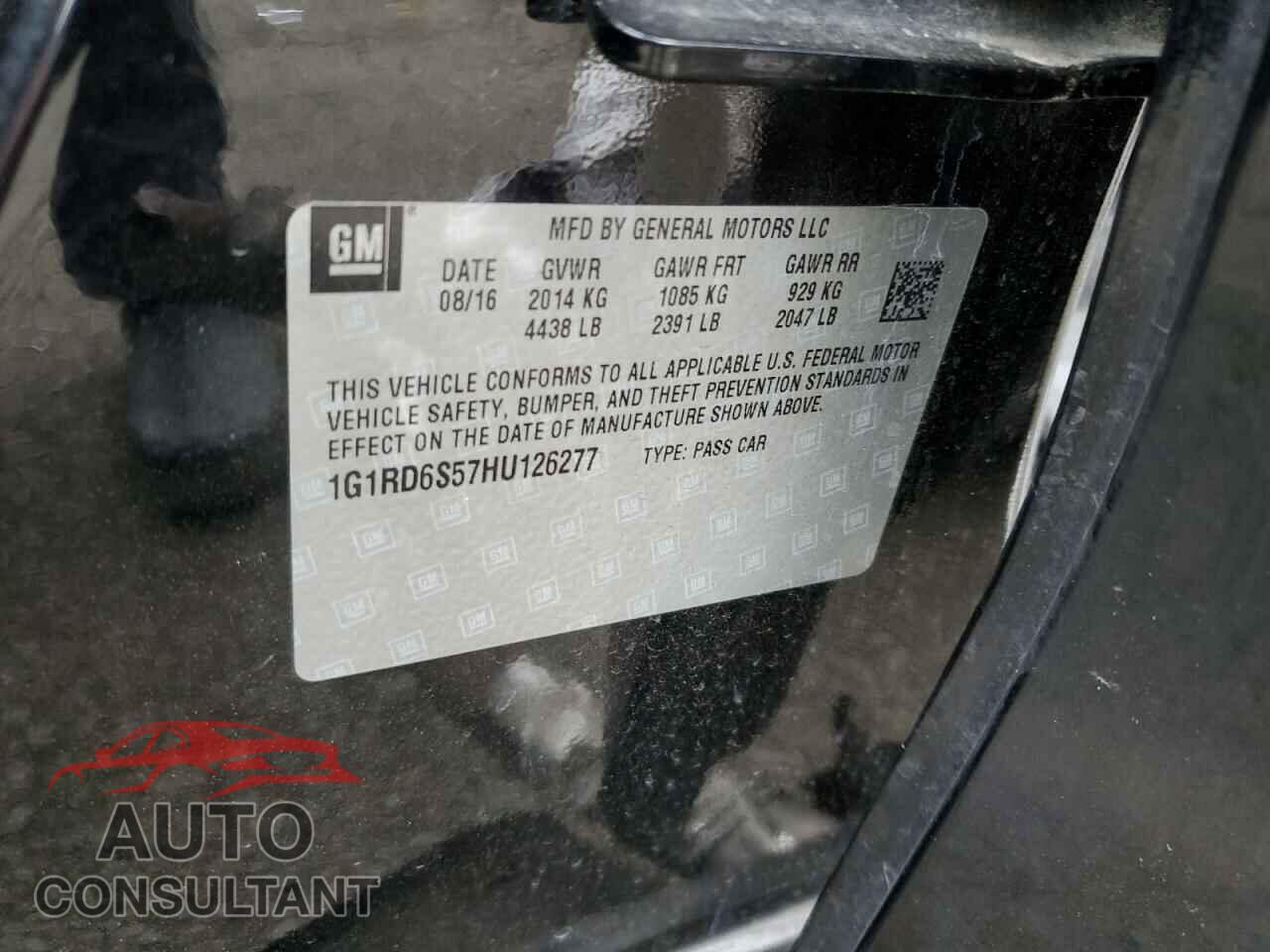 CHEVROLET VOLT 2017 - 1G1RD6S57HU126277