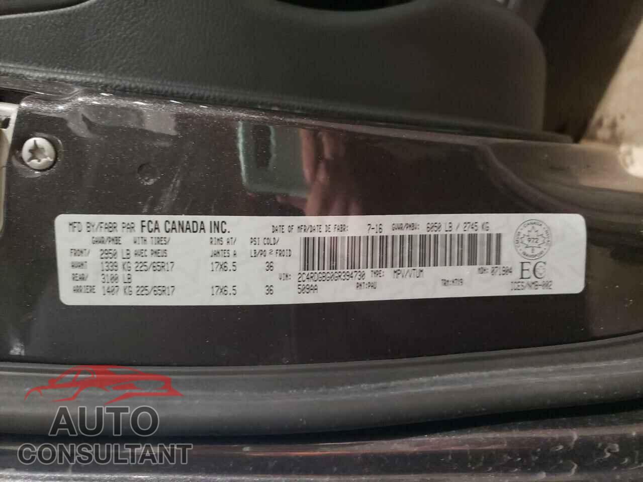 DODGE GRAND CARA 2016 - 2C4RDGBG0GR394730