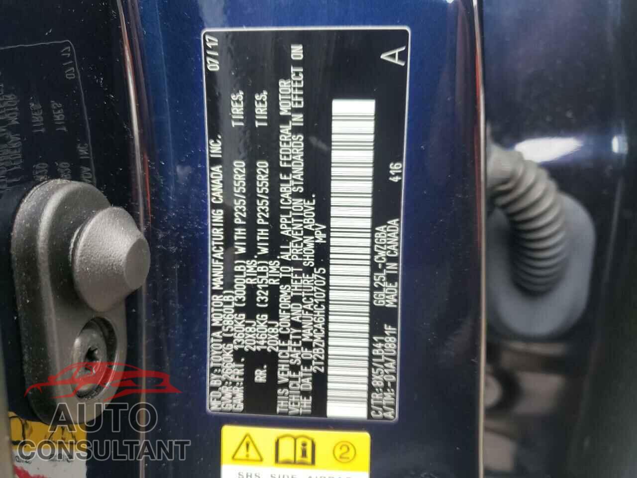 LEXUS RX350 2017 - 2T2BZMCA6HC107075