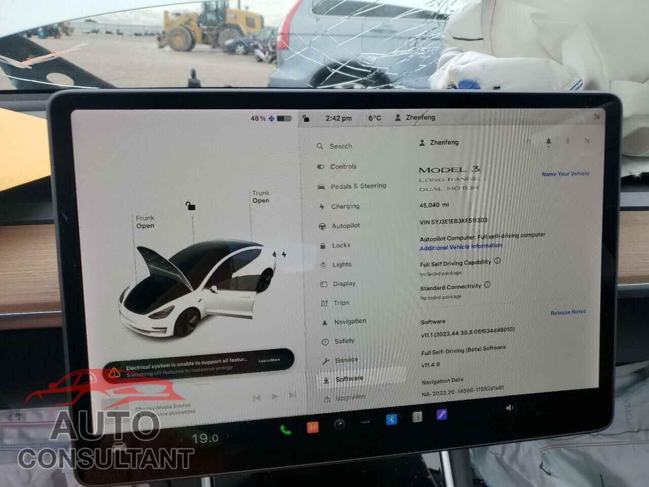TESLA MODEL 3 2019 - 5YJ3E1EB3KF511303