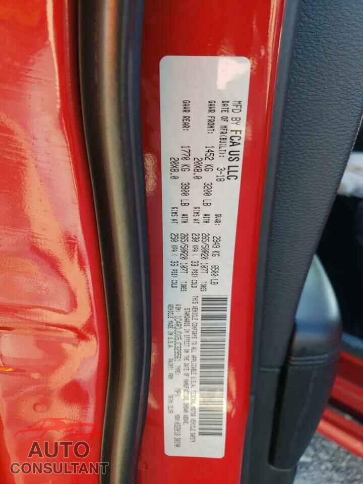 DODGE DURANGO 2018 - 1C4RDJDG5JC329561