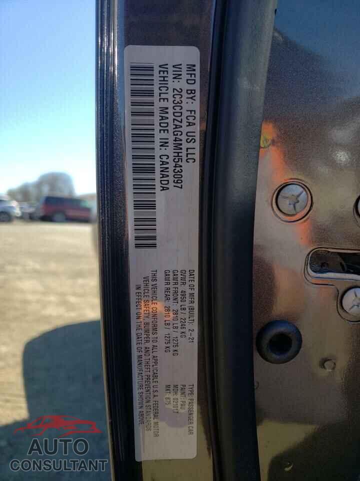 DODGE CHALLENGER 2021 - 2C3CDZAG4MH543097