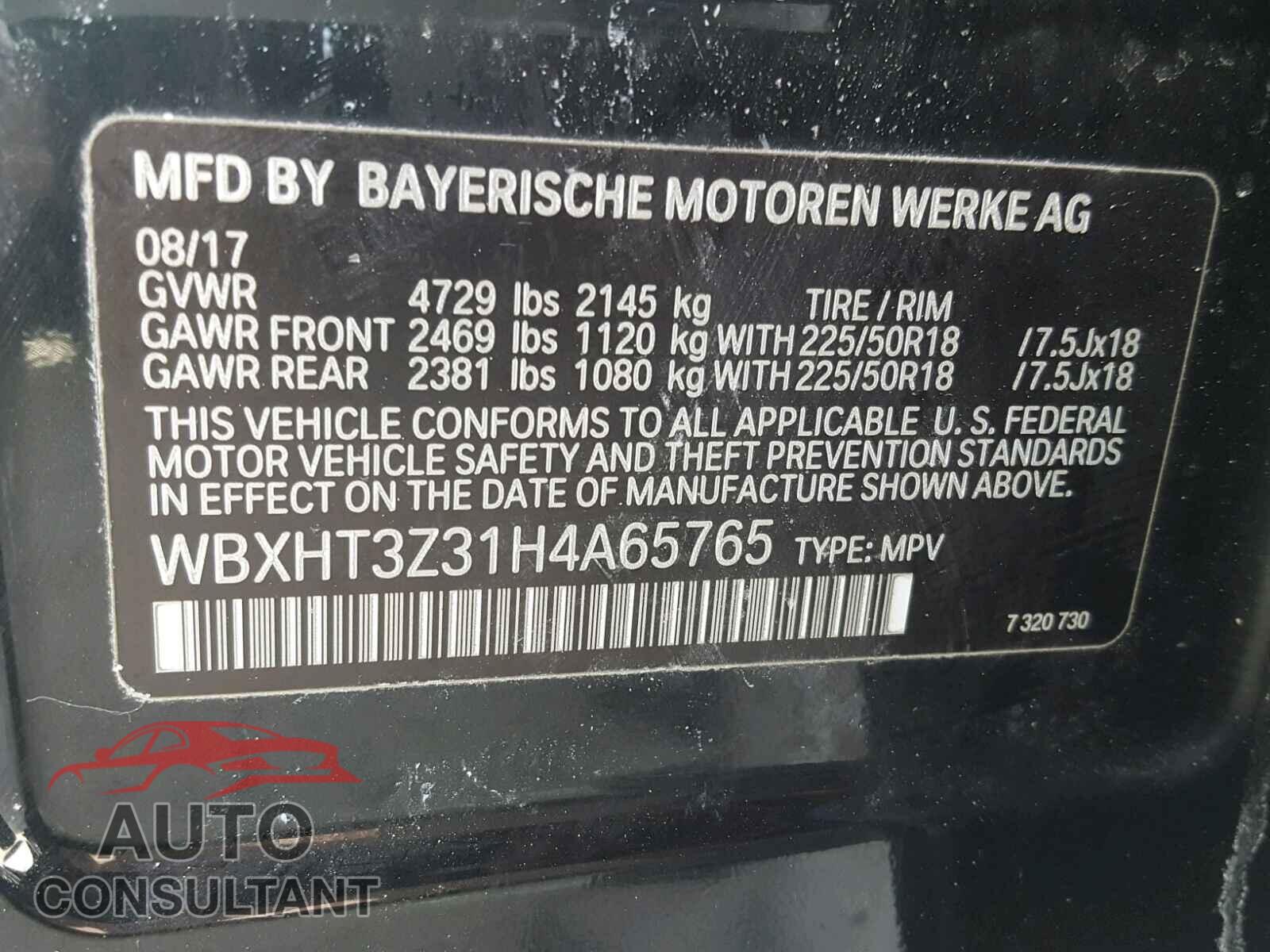 BMW X1 XDRIVE2 2017 - 1HGCV1F59JA113417