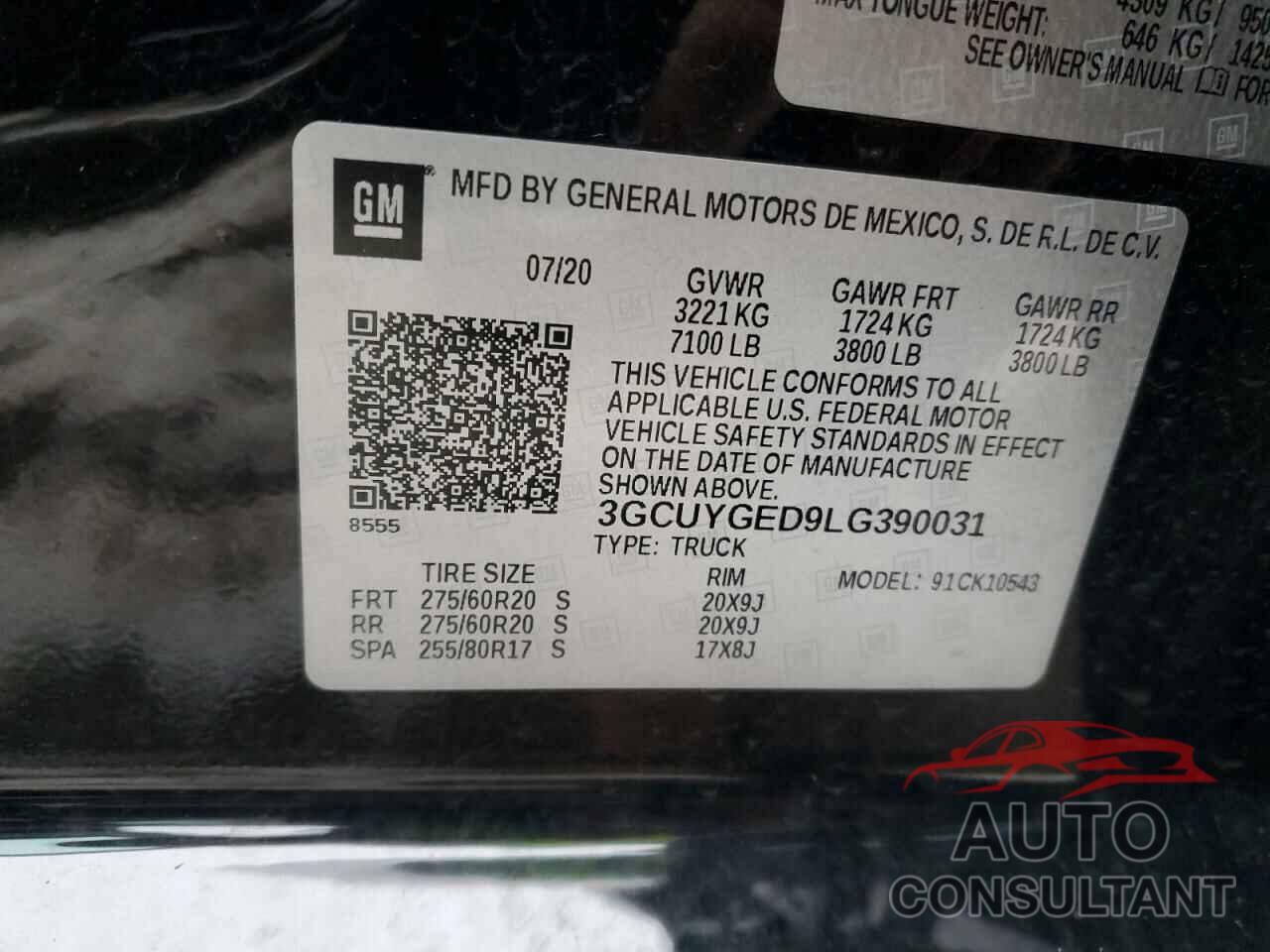 CHEVROLET ALL Models 2020 - 3GCUYGED9LG390031