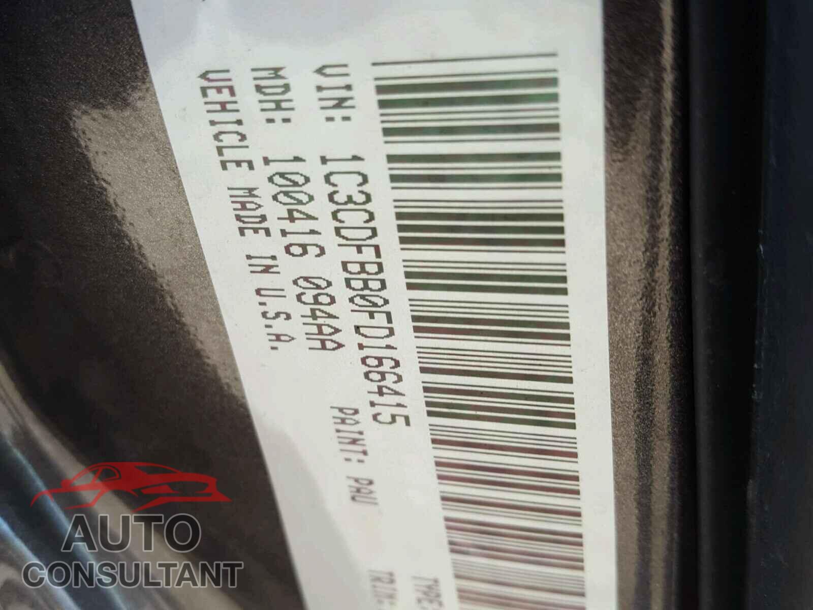 DODGE DART 2015 - 1C3CDFBB0FD166415