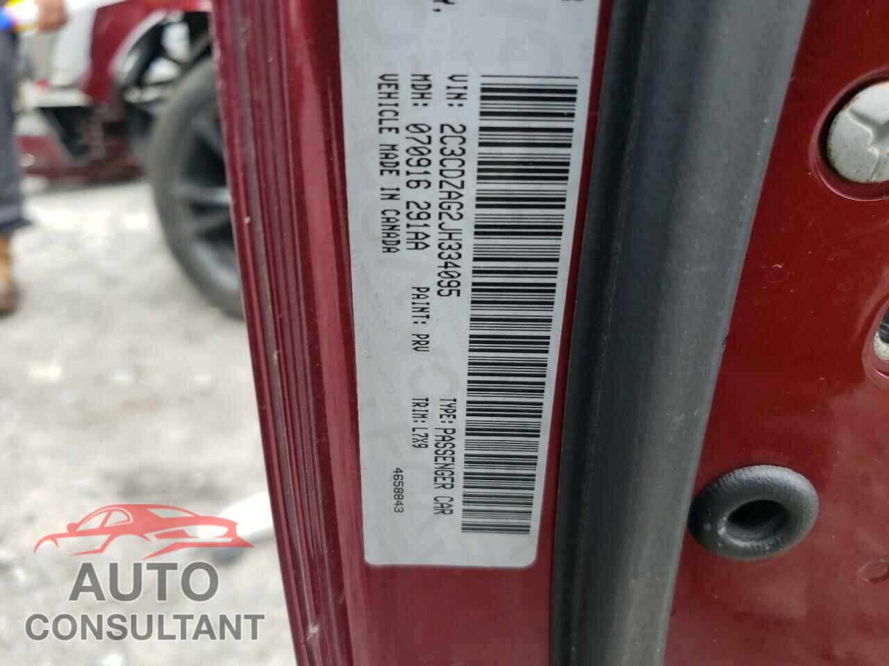 DODGE CHALLENGER 2018 - 2C3CDZAG2JH334095