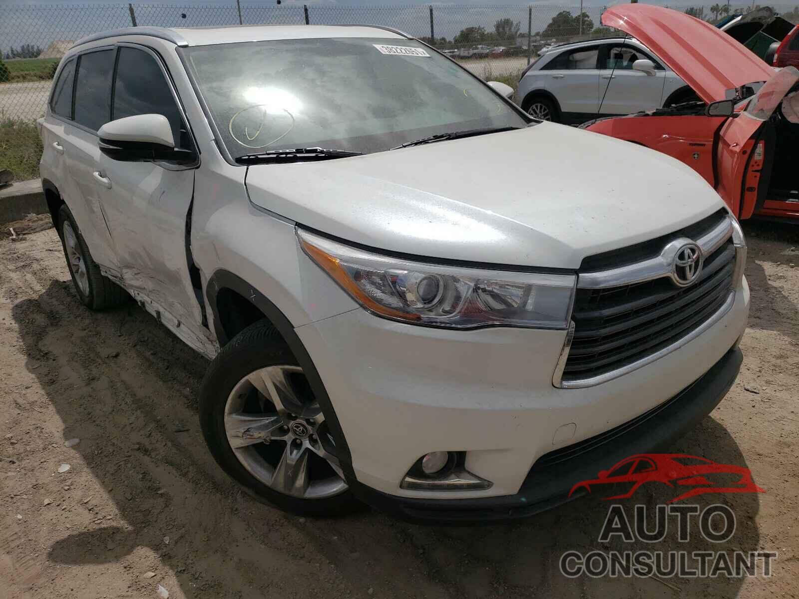 TOYOTA HIGHLANDER 2016 - 5TDYKRFH1GS139639