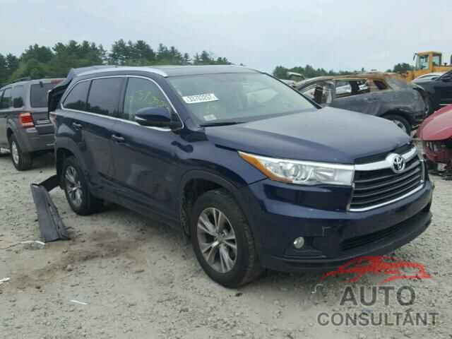 TOYOTA HIGHLANDER 2015 - 5TDJKRFH3FS208640
