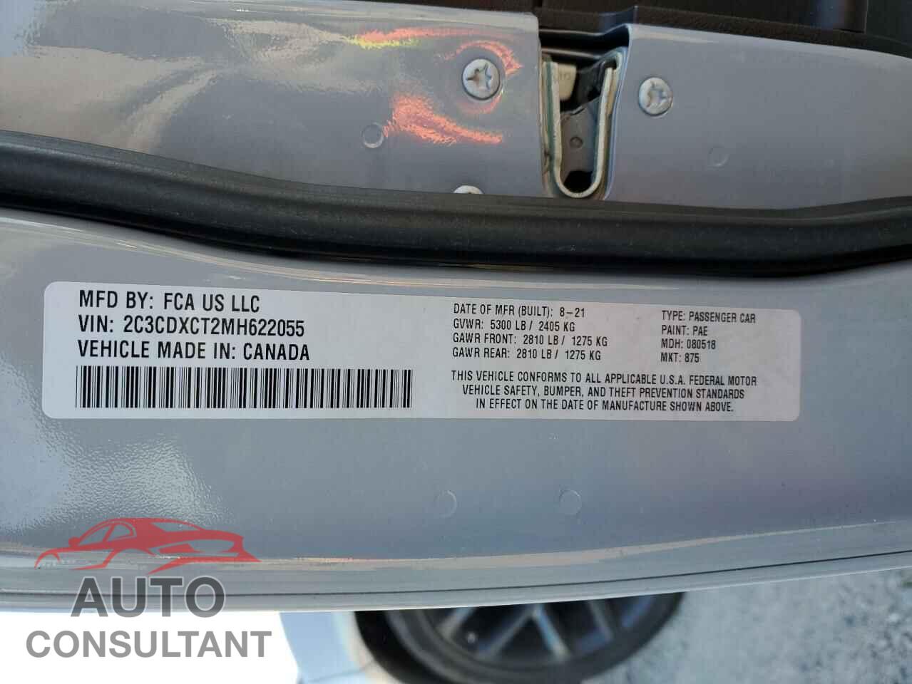 DODGE CHARGER 2021 - 2C3CDXCT2MH622055