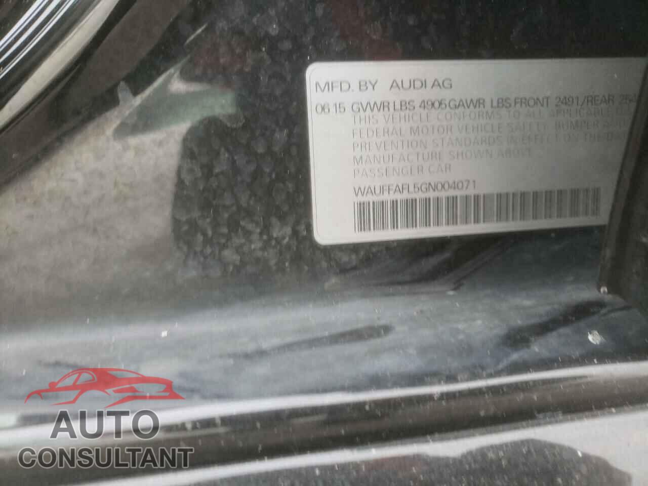 AUDI A4 2016 - WAUFFAFL5GN004071