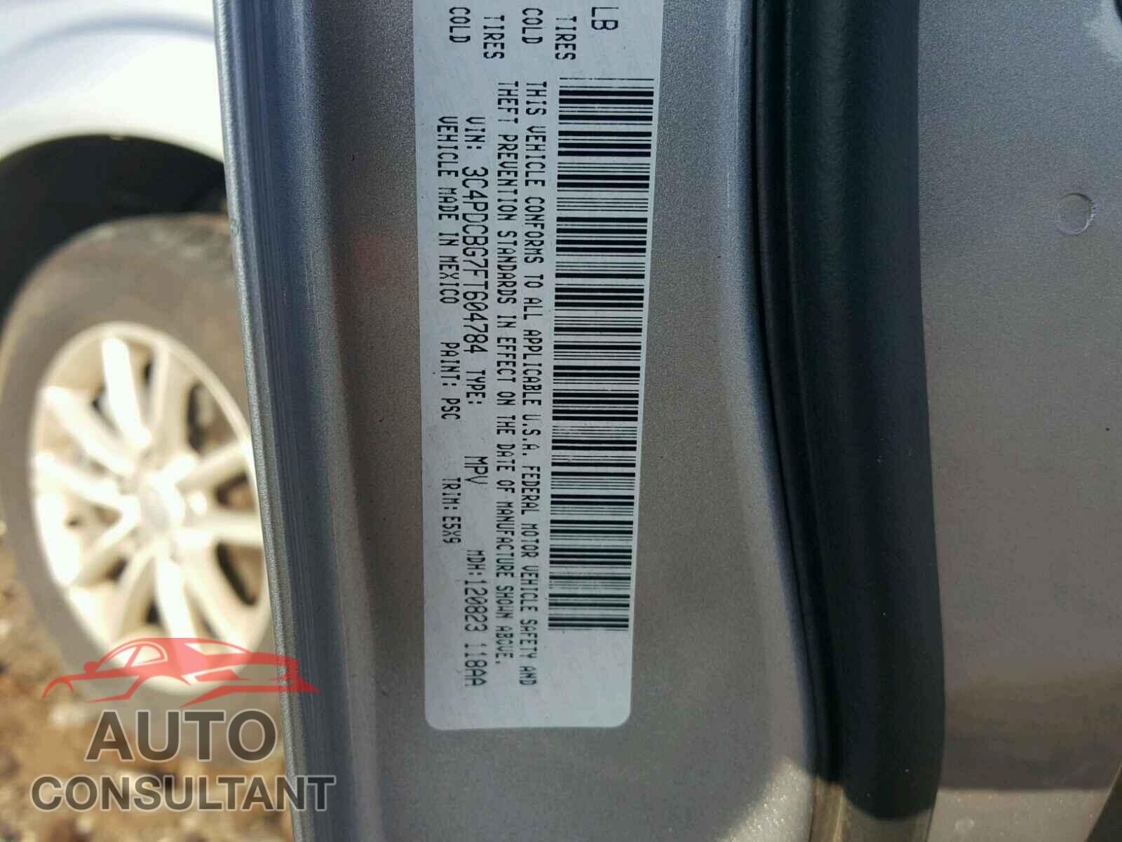 DODGE JOURNEY 2015 - 3C4PDCBG7FT604784