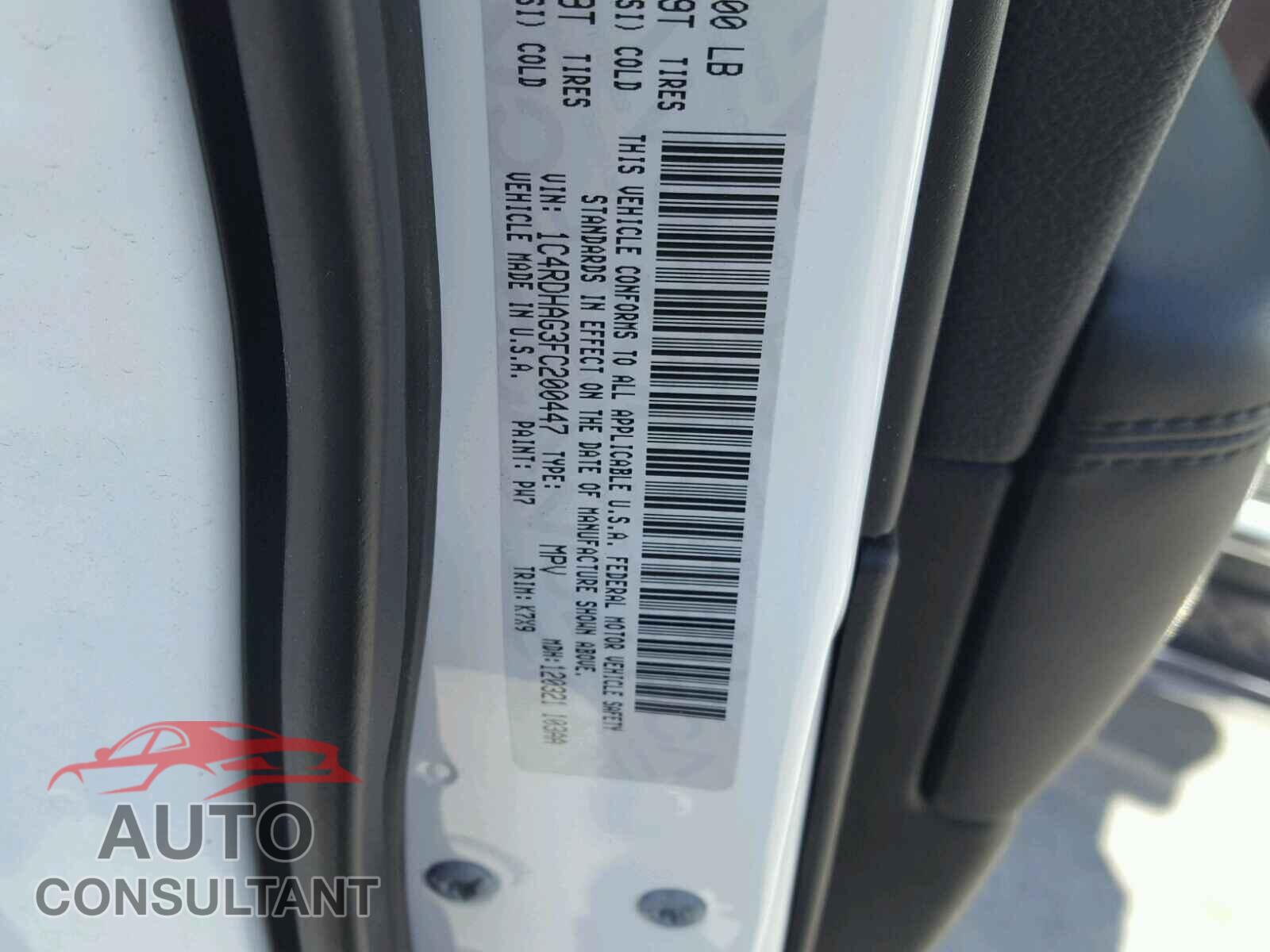 DODGE DURANGO 2015 - 1C4RDHAG3FC200447