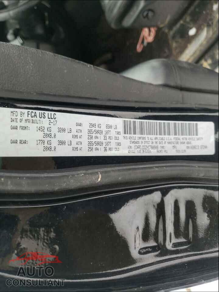 DODGE DURANGO 2017 - 1C4RDJDG2HC780909