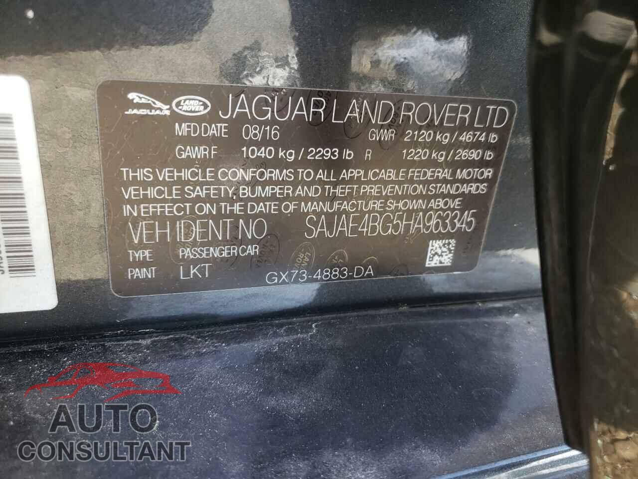 JAGUAR XE 2017 - SAJAE4BG5HA963345
