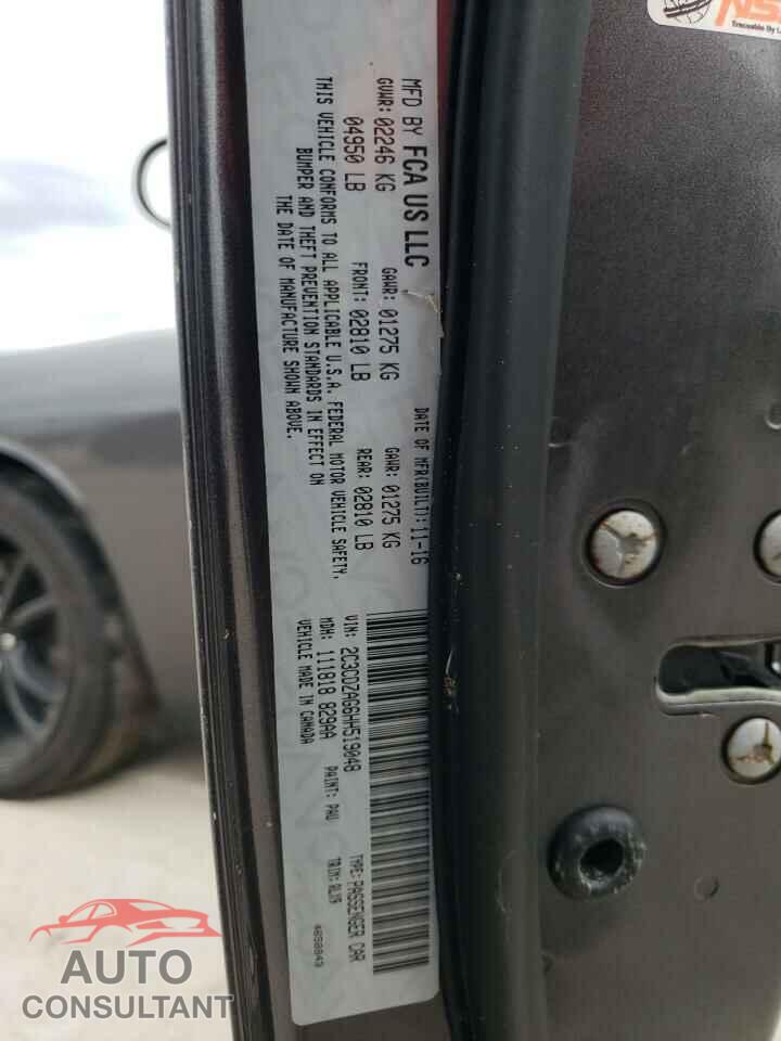 DODGE CHALLENGER 2017 - 2C3CDZAG6HH519048