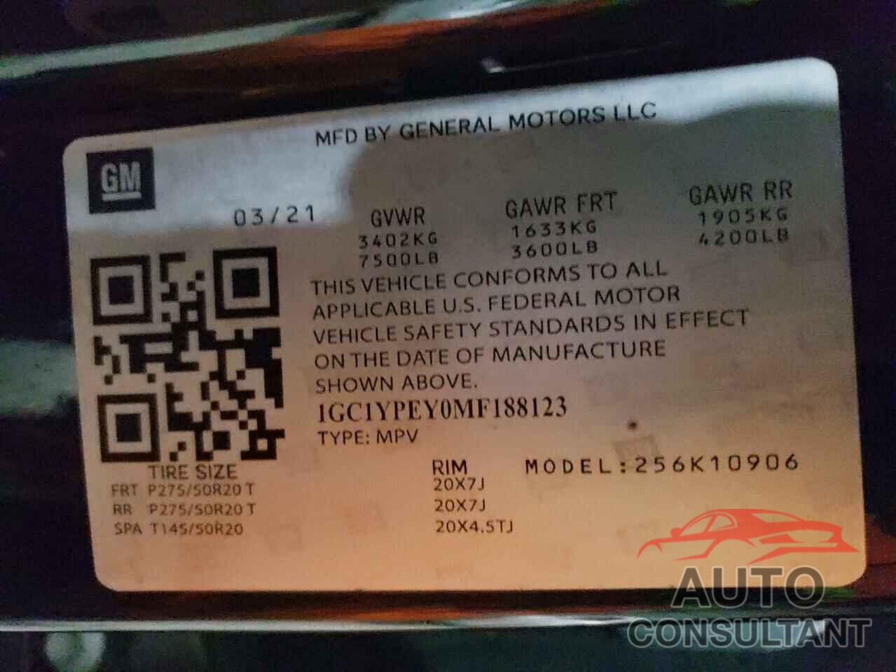 CHEVROLET ALL Models 2022 - 1GC4YPEY5NF149381