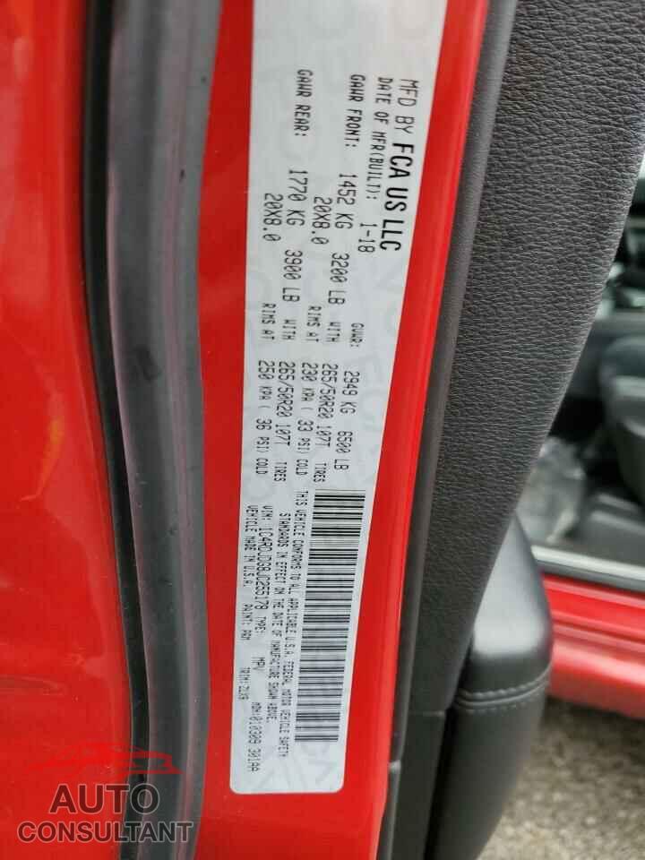DODGE DURANGO 2018 - 1C4RDJDG8JC255178