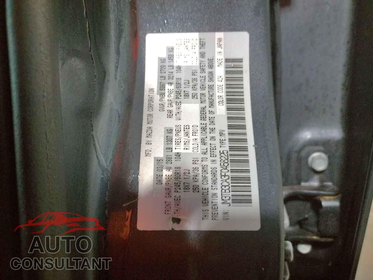 MAZDA CX-9 2015 - JM3TB3CA3F0458225