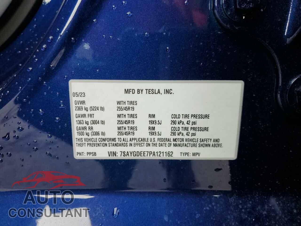 TESLA MODEL Y 2023 - 7SAYGDEE7PA121162