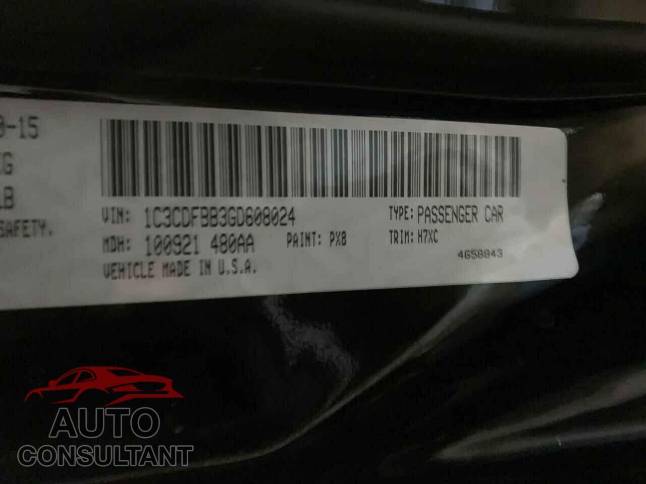 DODGE DART 2016 - 1C3CDFBB3GD608024