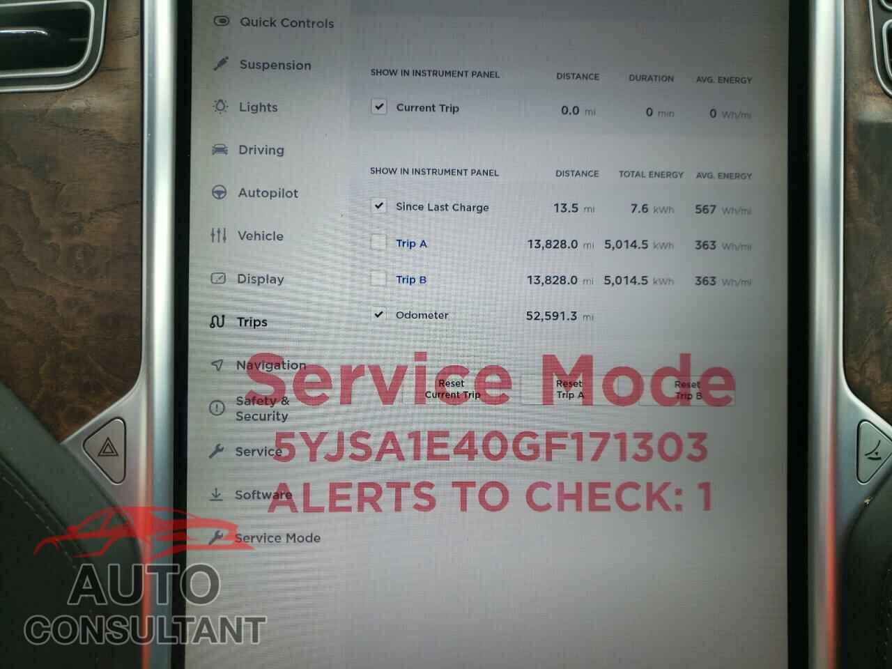 TESLA MODEL S 2016 - 5YJSA1E40GF171303