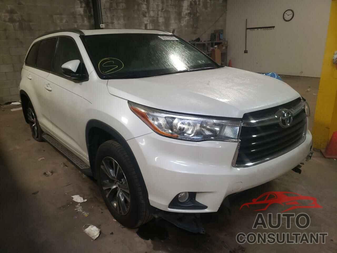 TOYOTA HIGHLANDER 2016 - 5TDJKRFHXGS353367