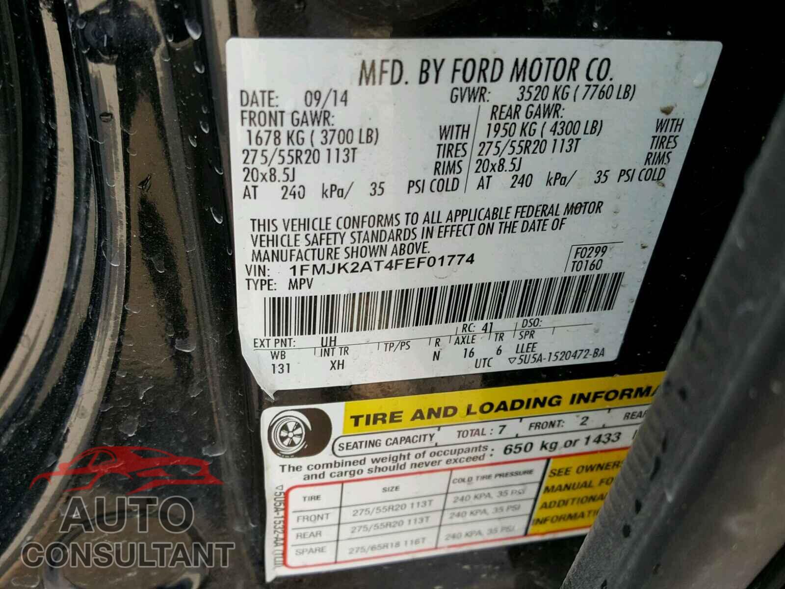FORD EXPEDITION 2015 - 1FMJK2AT4FEF01774