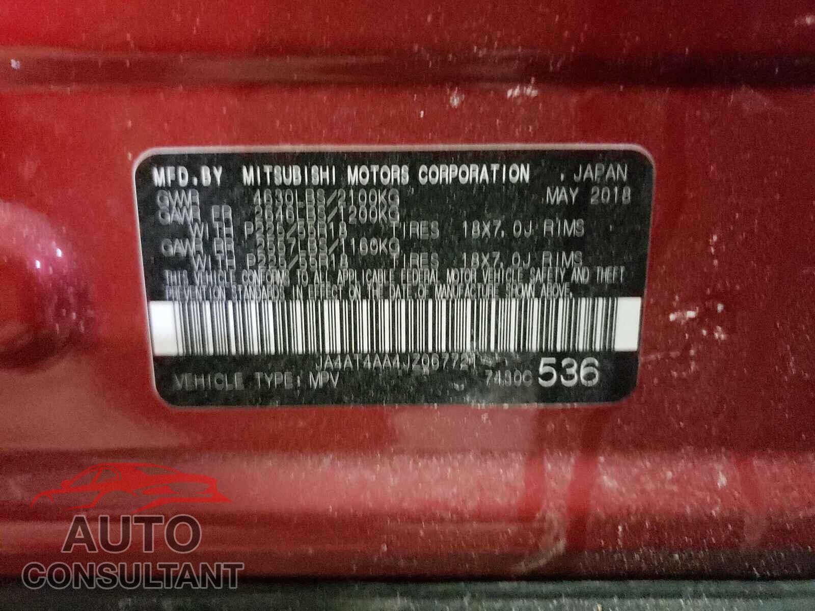 MITSUBISHI ECLIPSE 2018 - JA4AT4AA4JZ067721