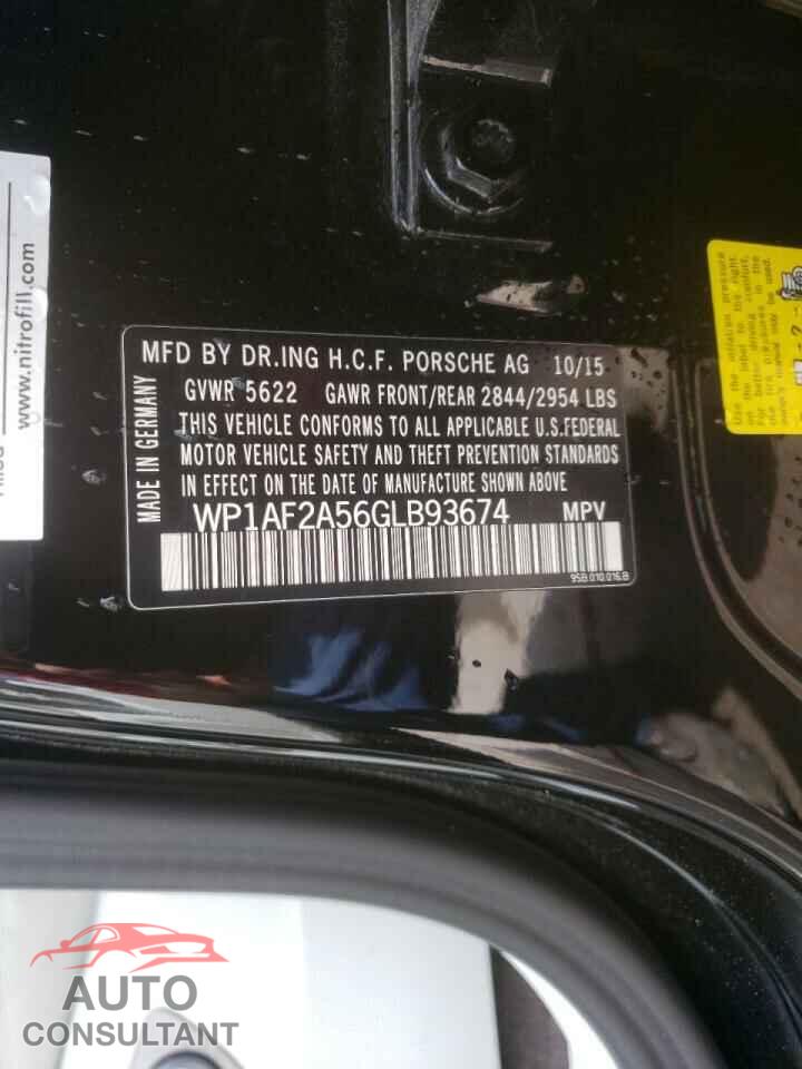 PORSCHE MACAN 2016 - WP1AF2A56GLB93674
