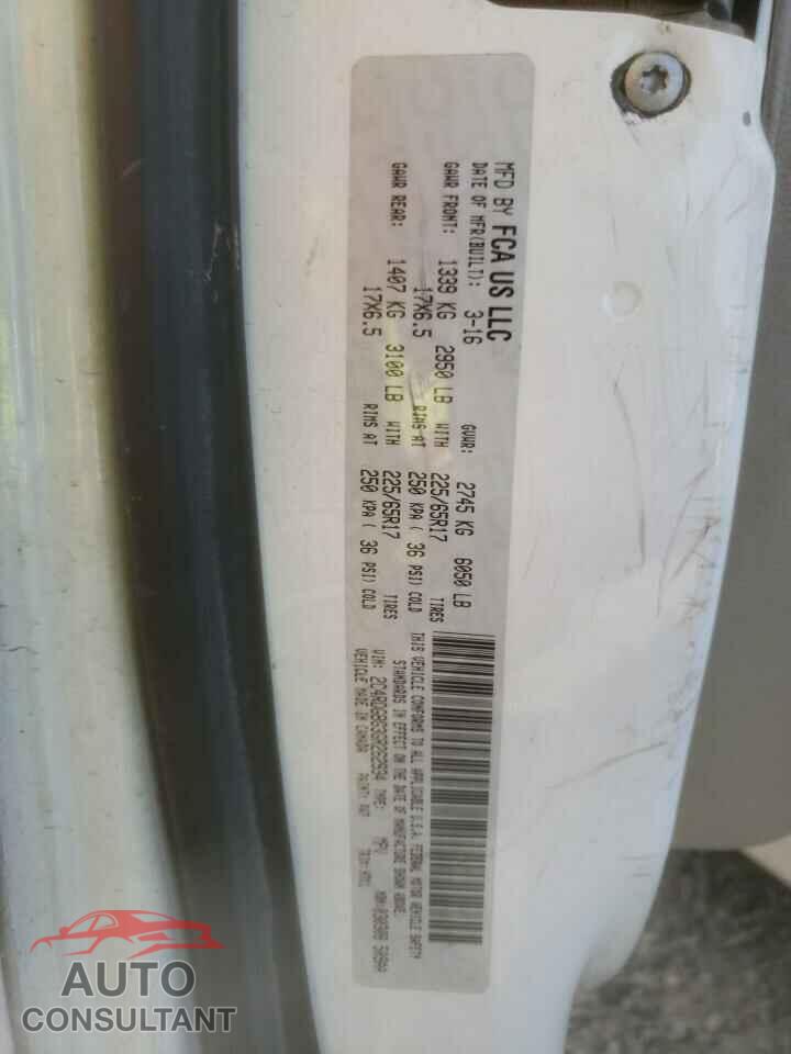 DODGE GRAND CARA 2016 - 2C4RDGBG3GR262934