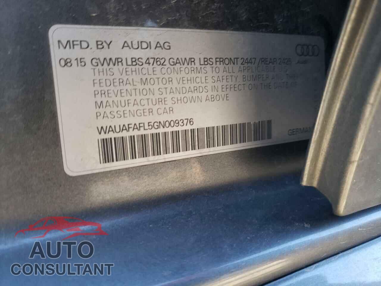 AUDI A4 2016 - WAUAFAFL5GN009376