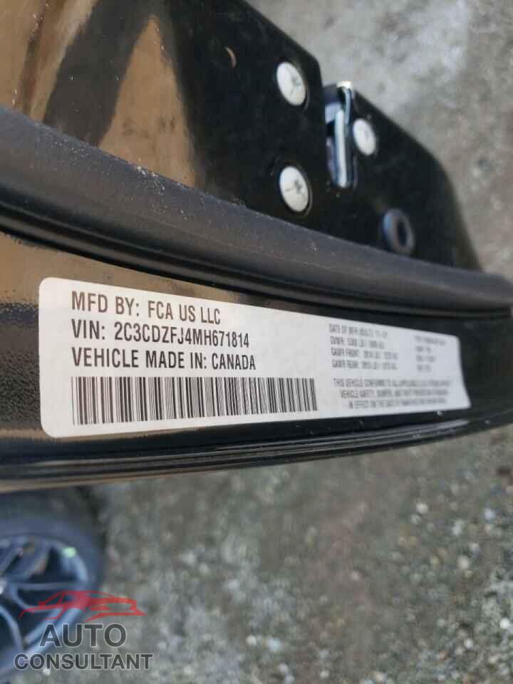 DODGE CHALLENGER 2021 - 2C3CDZFJ4MH671814