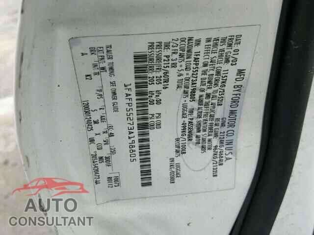 FORD TAURUS 2003 - JTDEPRAE2LJ116637