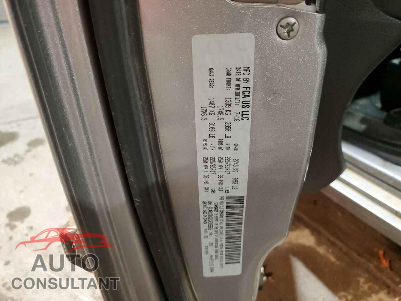 DODGE CARAVAN 2016 - 2C4RDGBG2GR385866