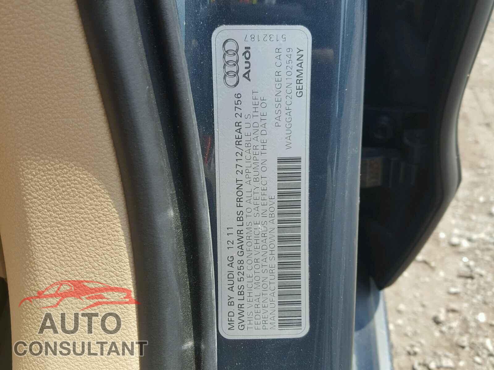 AUDI A6 2012 - WAUGGAFC2CN102549
