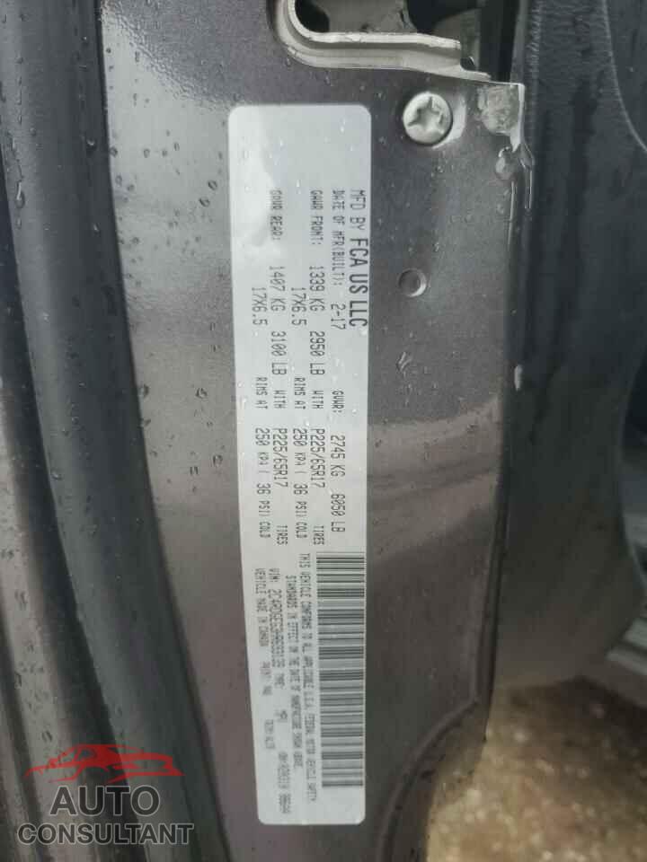 DODGE CARAVAN 2017 - 2C4RDGEG3HR693139