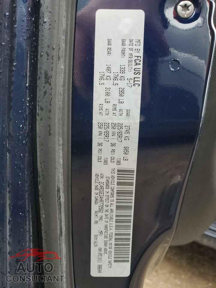 DODGE CARAVAN 2017 - 2C4RDGEG4HR772562