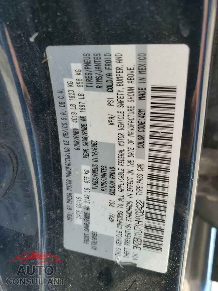 MAZDA 3 2017 - 3MZBN1U71HM102422