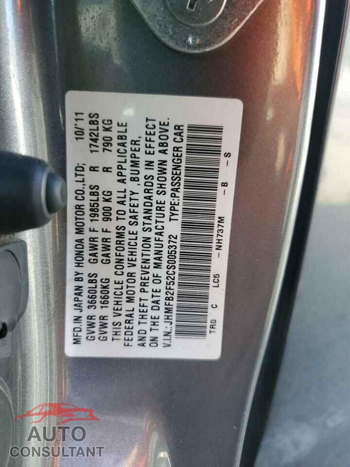 HONDA CIVIC 2012 - JHMFB2F52CS005372