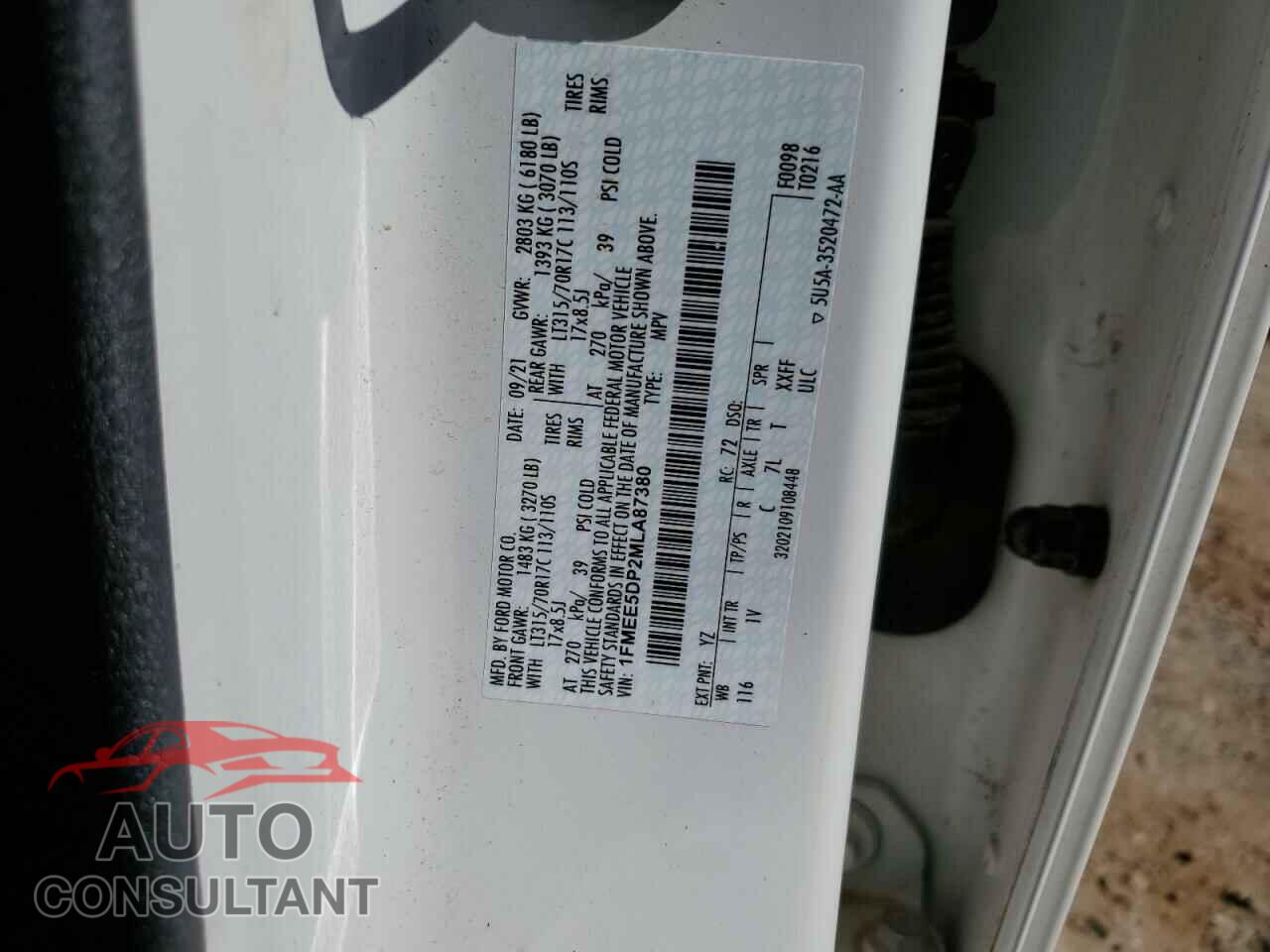 FORD BRONCO 2021 - 1FMEE5DP2MLA87380