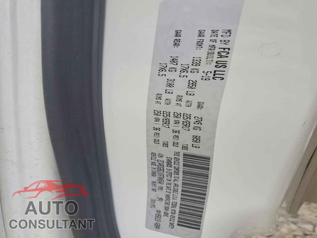 DODGE CARAVAN 2019 - 2C4RDGBG1KR704540