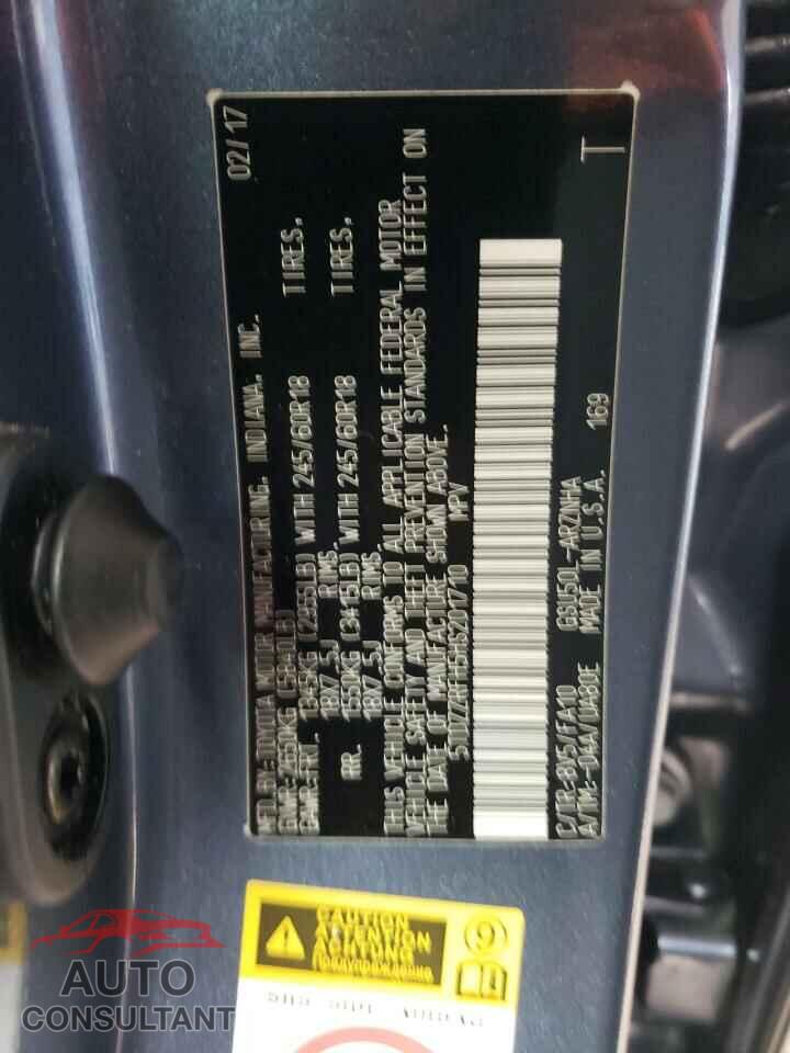 TOYOTA HIGHLANDER 2017 - 5TDZZRFH5HS201710