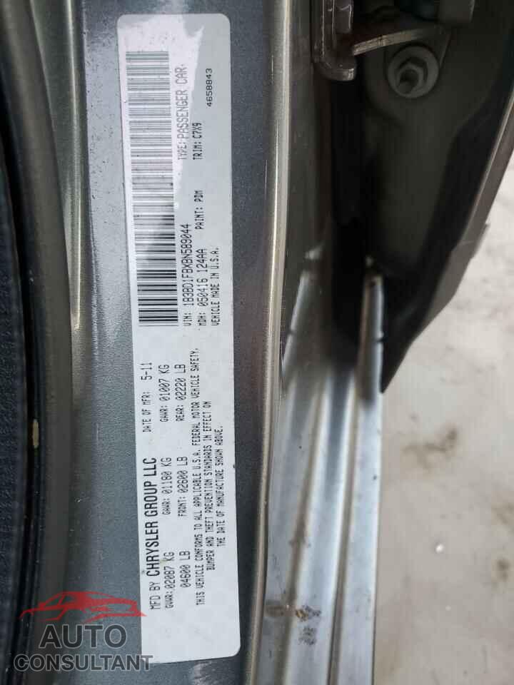 DODGE AVENGER 2011 - 1B3BD1FBXBN589044