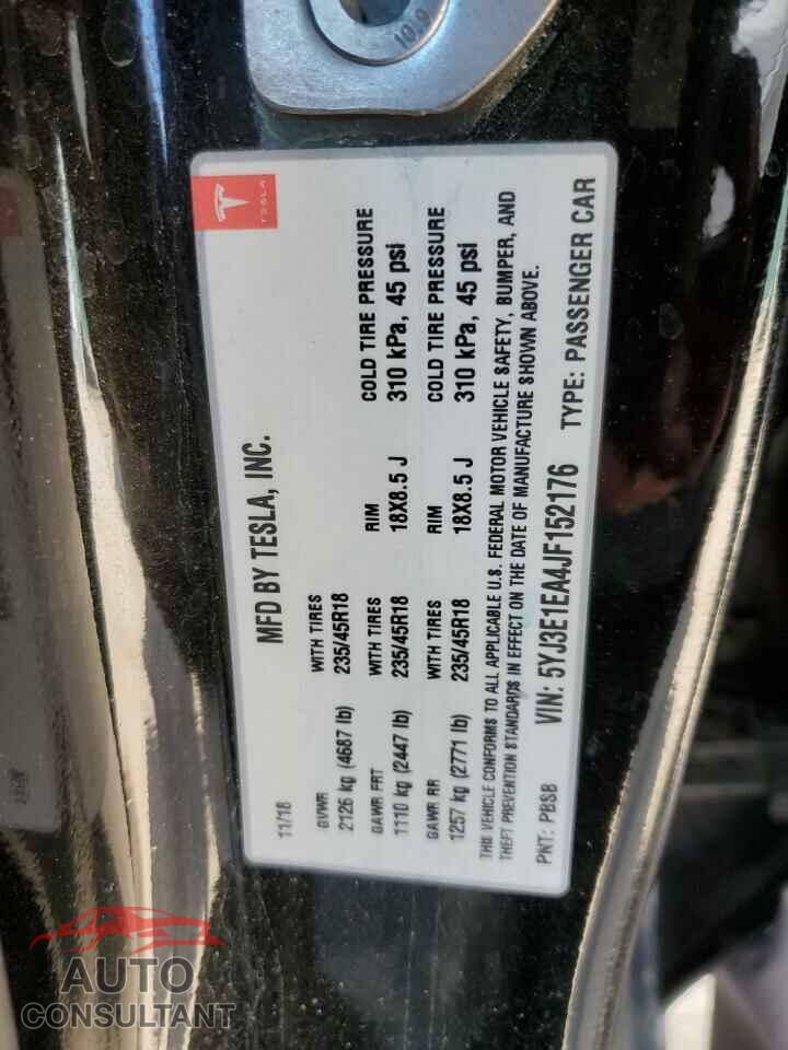 TESLA MODEL 3 2018 - 5YJ3E1EA4JF152176