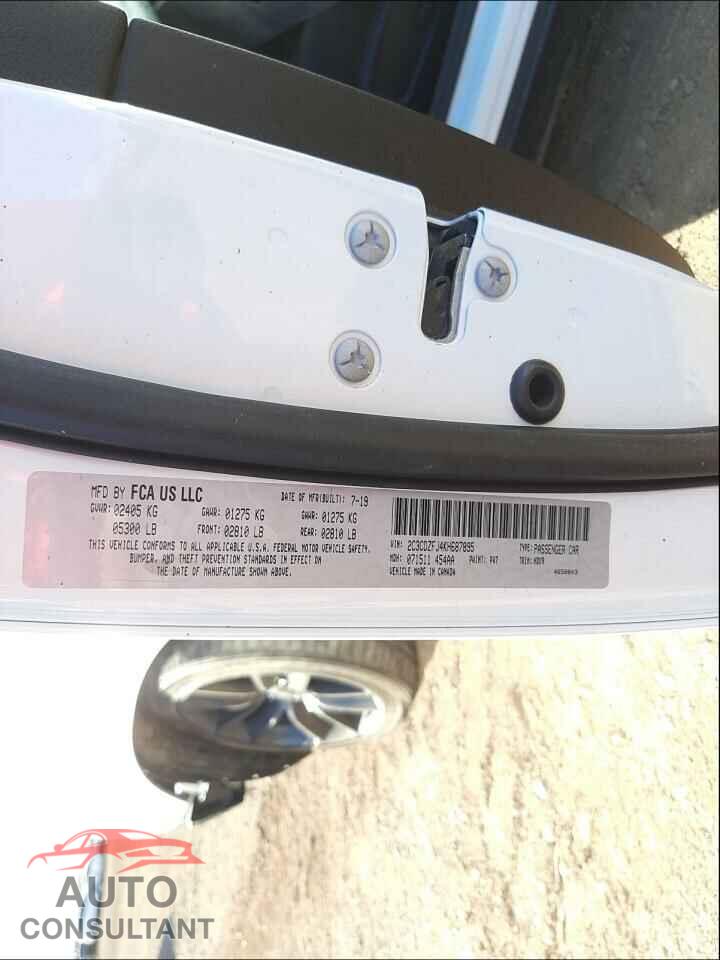 DODGE CHALLENGER 2019 - 2C3CDZFJ4KH687895