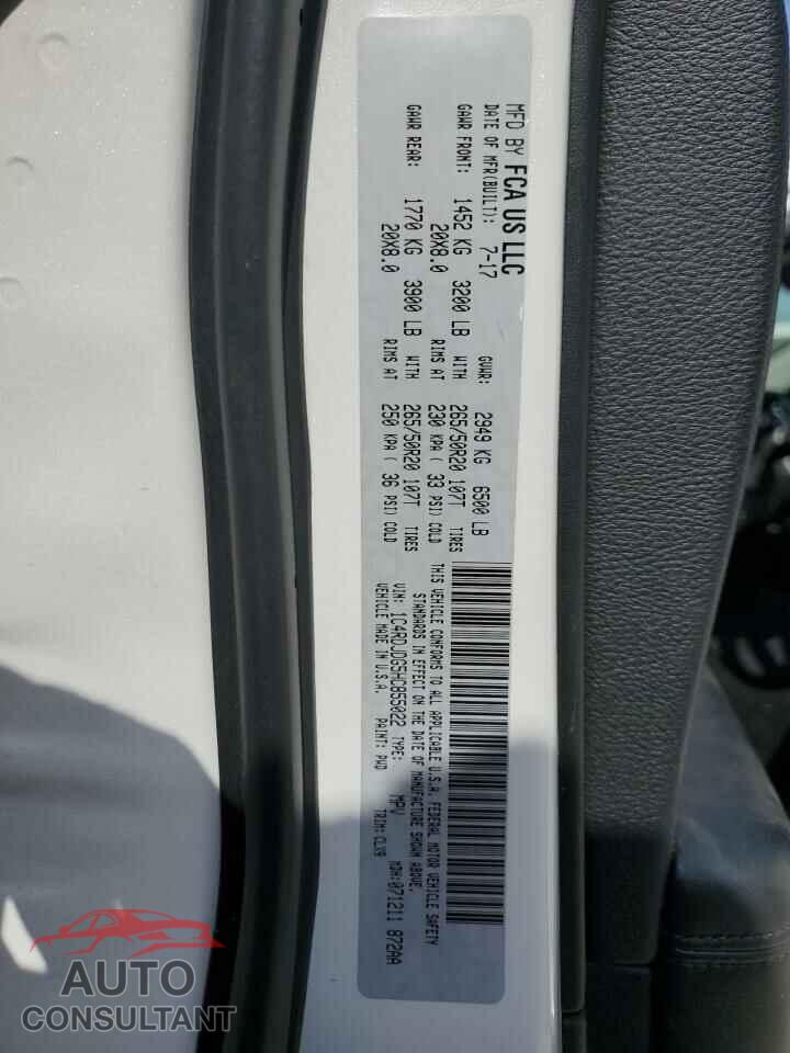 DODGE DURANGO 2017 - 1C4RDJDG5HC855022