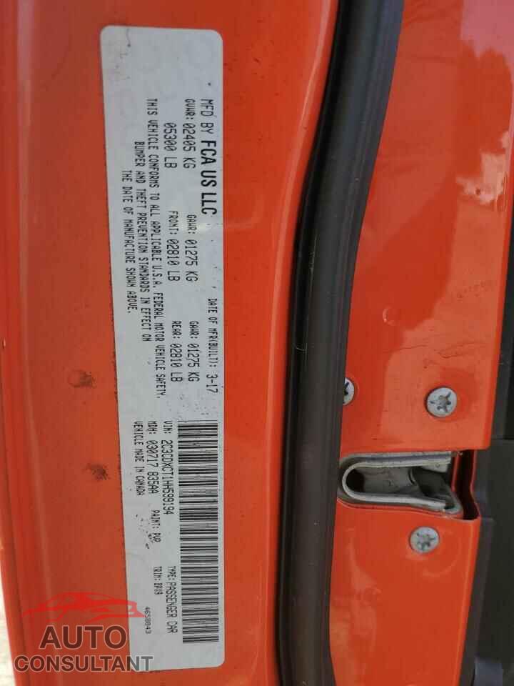 DODGE CHARGER 2017 - 2C3CDXCT1HH599194