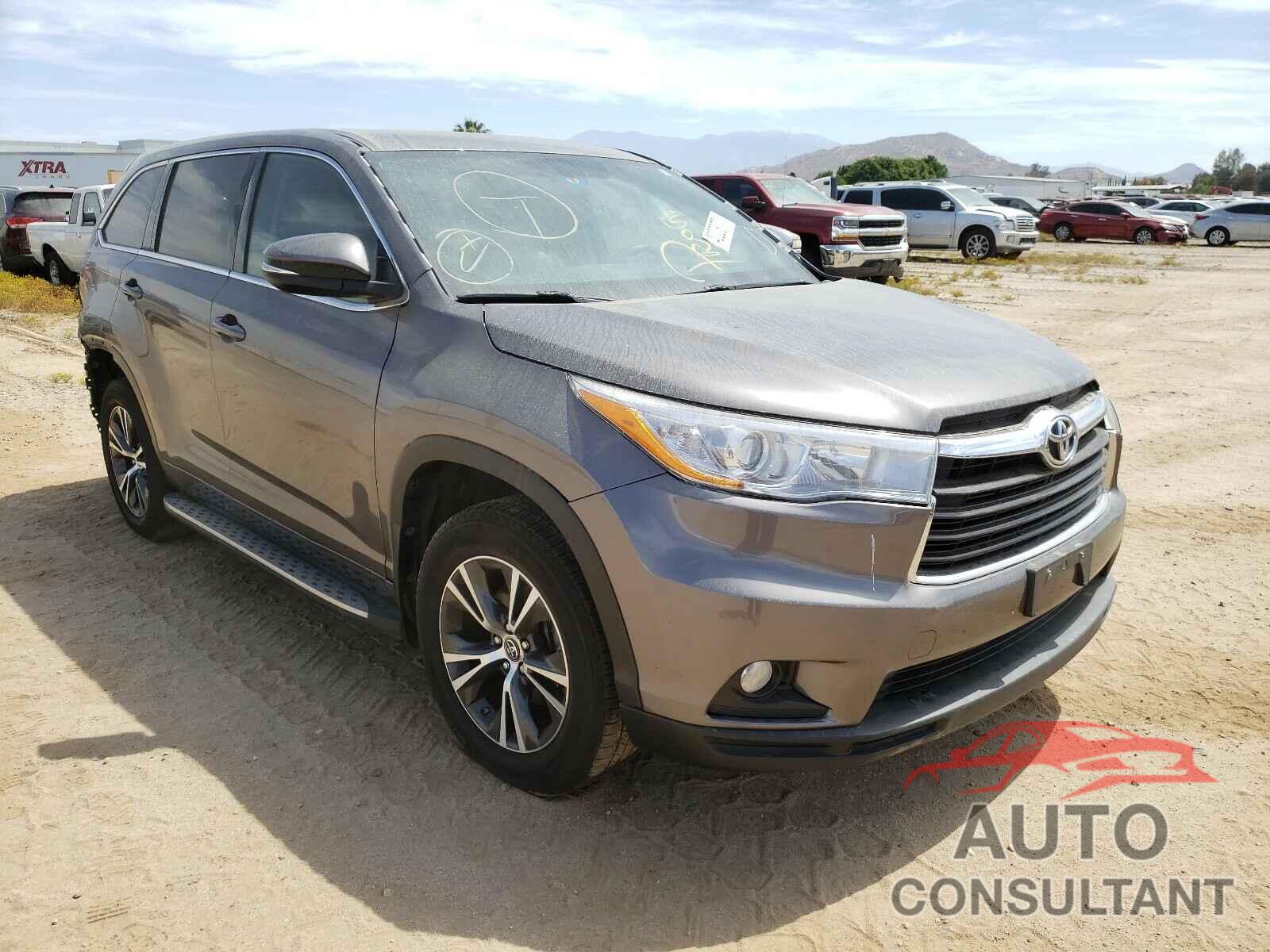 TOYOTA HIGHLANDER 2016 - 5TDKKRFH2GS505050