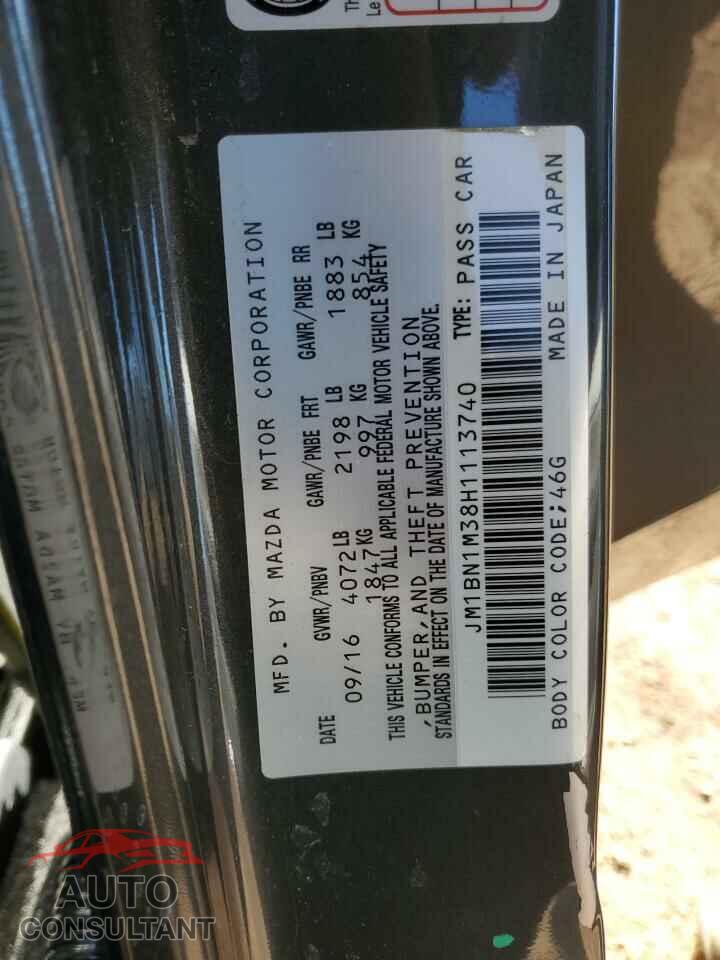 MAZDA 3 2017 - JM1BN1M38H1113740
