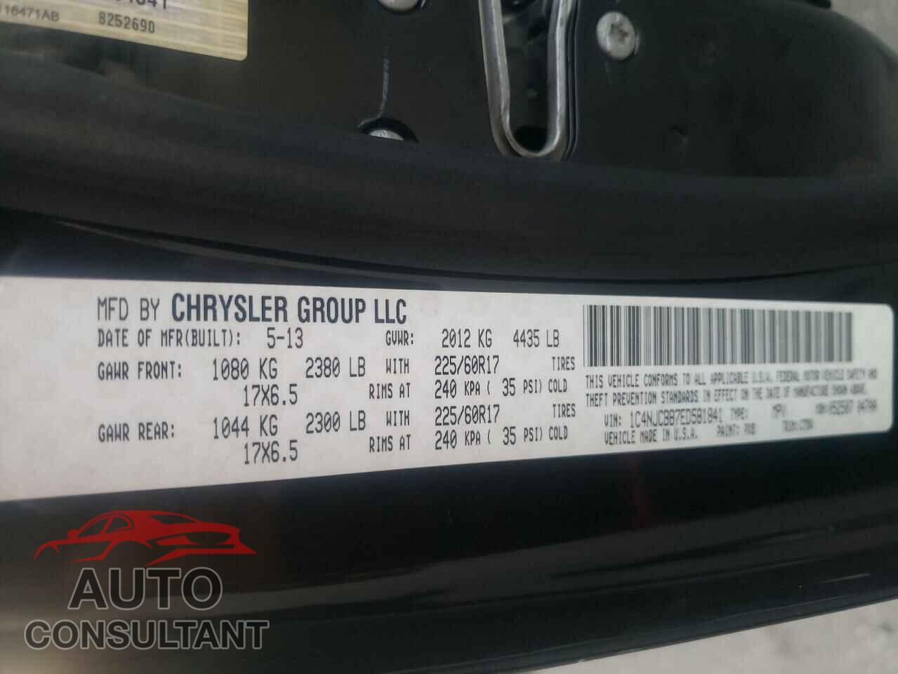 JEEP COMPASS 2014 - 1C4NJCBB7ED581841